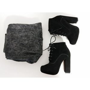 Shellys London Velvet Ankle Boots Size 8 (NEW)